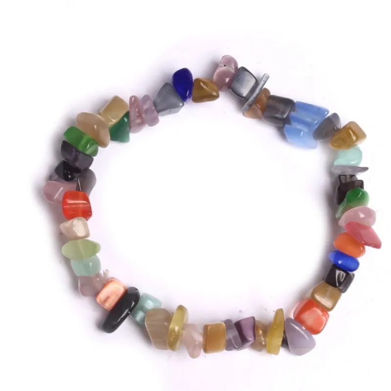 Fashion Natural Crushed Stone Couple Bracelet Crystal Crushed Stone Bead Gift Female Natural Crystal Meaning Auspicious