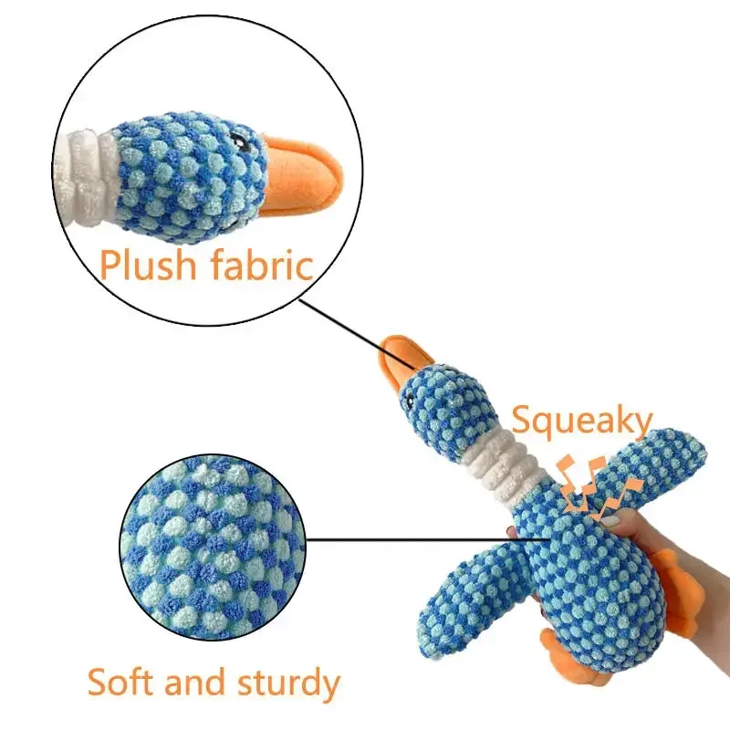 Cute Plush Dog Toys Pet Duck Squeak Toy for Puppy Sound Wild Goose Chew Toy for Small Middle Large Dogs Teeth Cleaning 3
