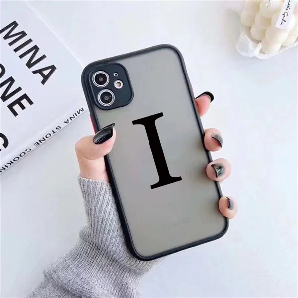 Sleek Black Phone Case with Camera Protection - Matte Hard PC Cover
