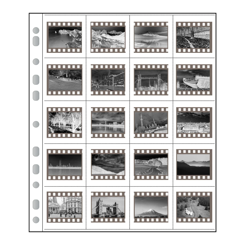 50 Pcs 35mm Film Negative Sleeves Film Negative Storage