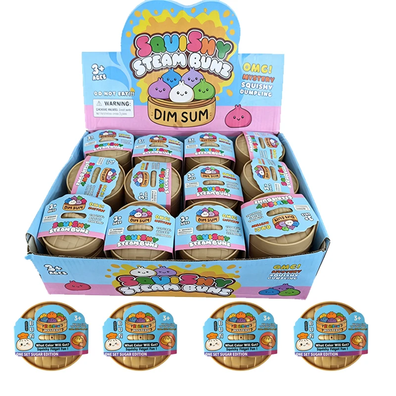 Dumpling Squishy Sensory Steamer Stress Relief Fidget Toy Gift