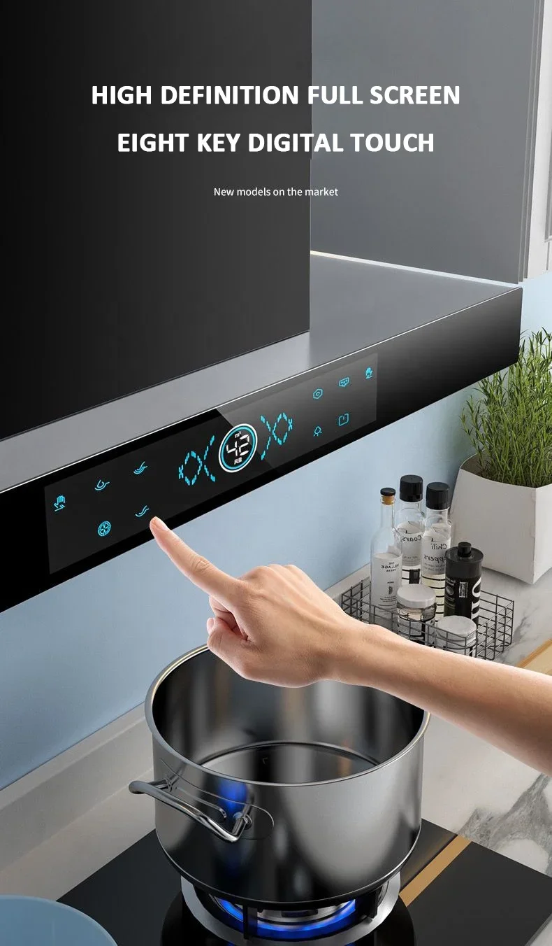 Smart Extractor Hood Kitchen Range Hood Wall Mounted 42 Large Suction Top Suction Chimney Range Hoods 3