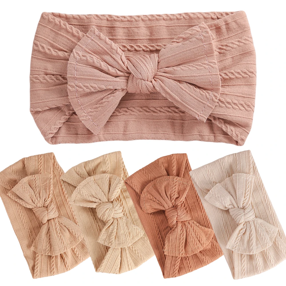 

32 Colors Baby Headband for Infant Baby Elastic Headband Jacquard Wide-Brimmed Nylon Bow Children's Hair Band