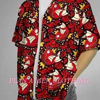 2025 Retro Hawaiian Flower Shirt For Men 3d fish print Short Sleeves Button Down men Shirts Beach Tops Blouse Clothes ﻿ 1