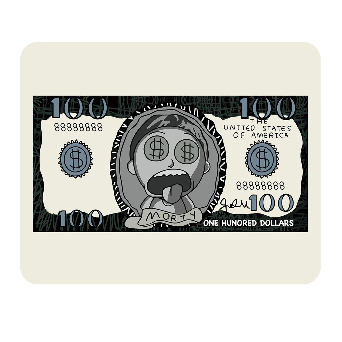 100 Dollar 31.5 X 11.8 Inch Keyboard Mouse Pad, 3D Gaming Mouse Pad, Gift Mouse Pad With Non-Slip Rubber Base 5