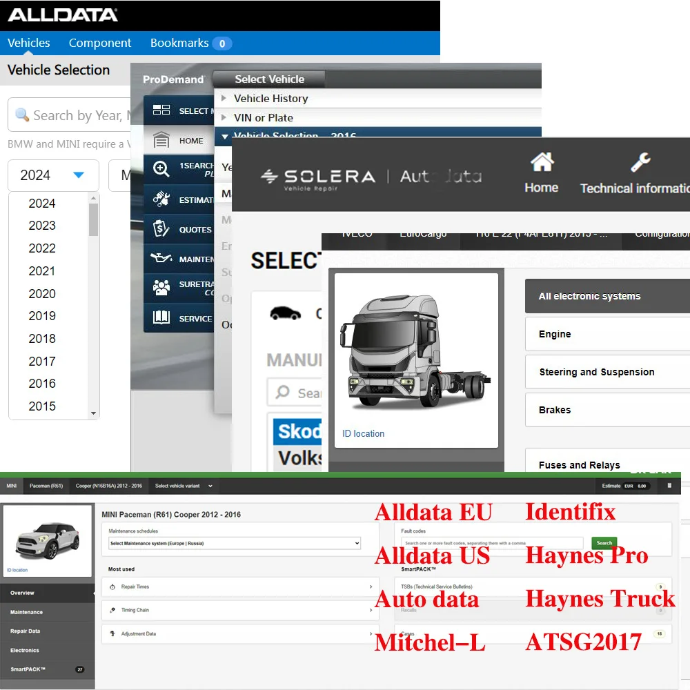 Autodata2023 versión completa Alldata EU US Haynes Pro Workshop Michel Identifix, reparación de datos de coche, Software de cuenta en línea