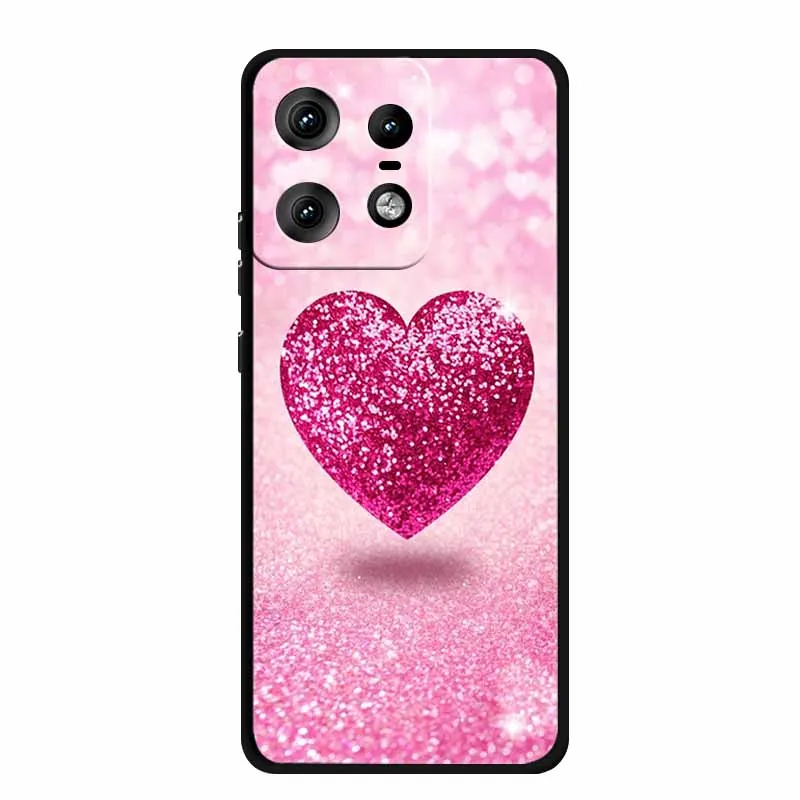 Charming Cat Design Soft TPU Silicone Phone Case - Painted Back Cover for Motorola Moto Edge 50 Pro 5G 2024