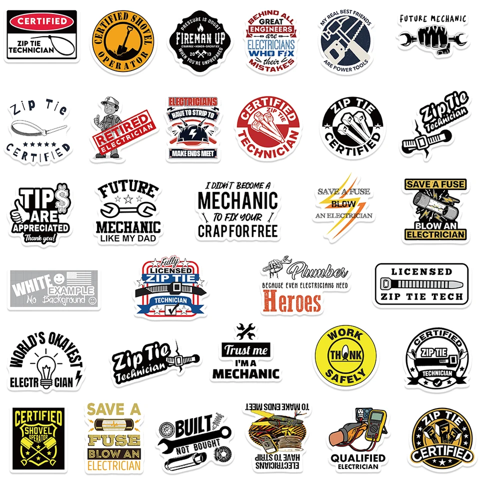 thumbnail image 2 of Ironworker Decal Stickly Zip Tie Certified For Hard Hat Stickers Decals Technician Mechanic Electrician Construction Vinyl Die Cut Sticker Helmet Water Bottle Laptop Deca Tie Sticker 2 of 11