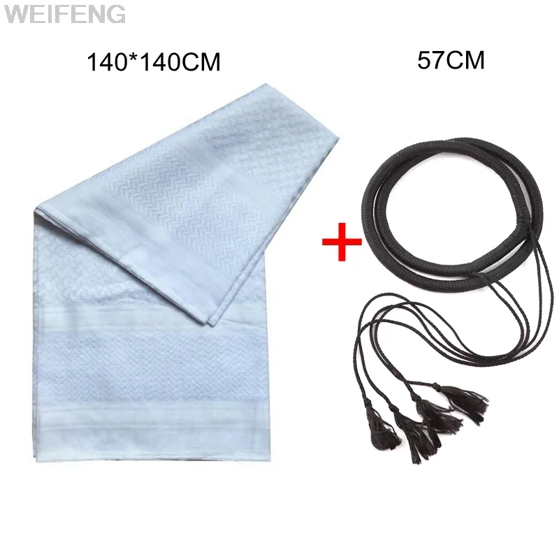 Traditional Muslim Shemagh Scarf - Islamic Head and Neck Wrap Accessory