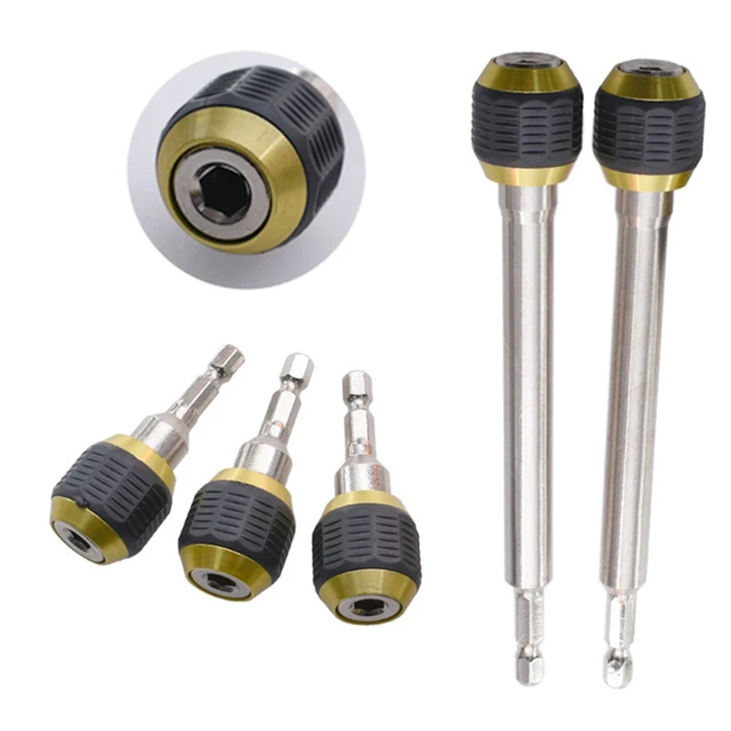 

Impact Screwdriver Drill Hex Driver Quick Keyless Bit Shank Steel Chuck Tool Convertor Adaptor1/4 Drill Release Adapter 50-300mm