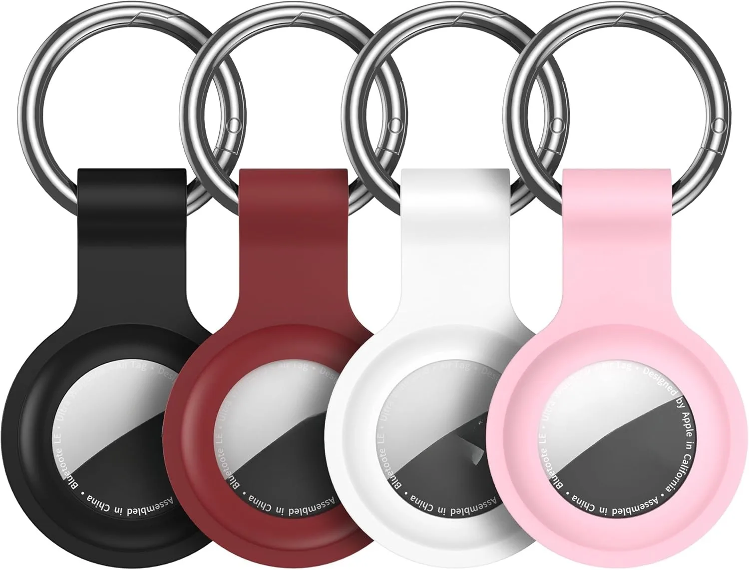 Silicone Protective Keychain Cover for Airtags - Pet Collar and Accessory Holder