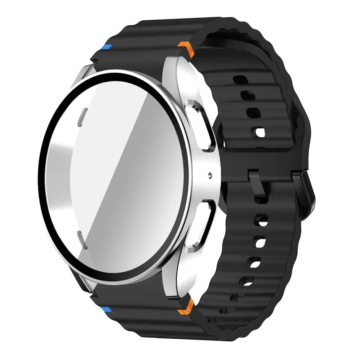 Enhanced Silicone Sport Band with Case and Screen Protector