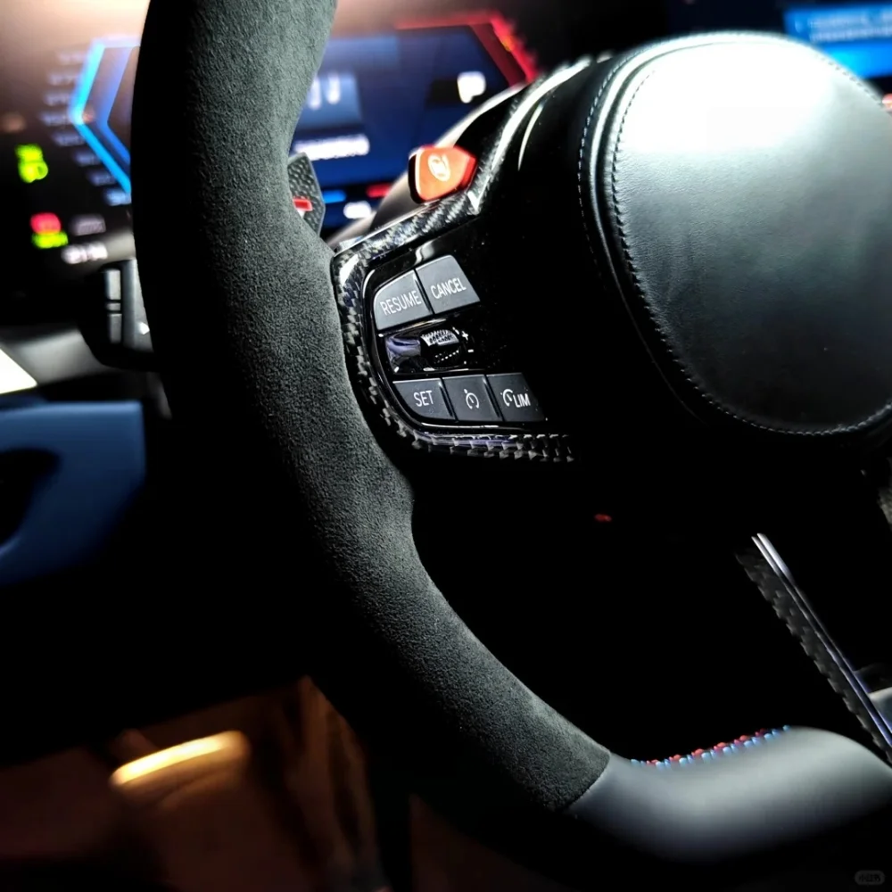 Coprivolante per auto per BMW Nuovo 5 6 7 8 Serie G30 G32 G14 G15 G16 Pelle scamosciata personalizzata FAI DA TE Volante Wrap Accessori auto - Image 2