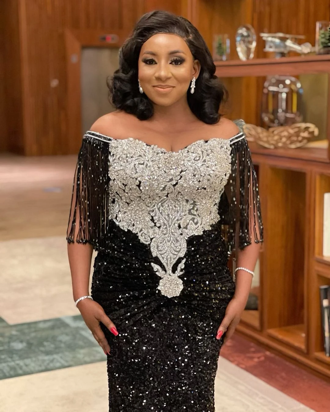 african sequin dress