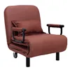 Convertible Sofa Bed Folding Arm Chair Sleeper Leisure Recliner-Brown 6