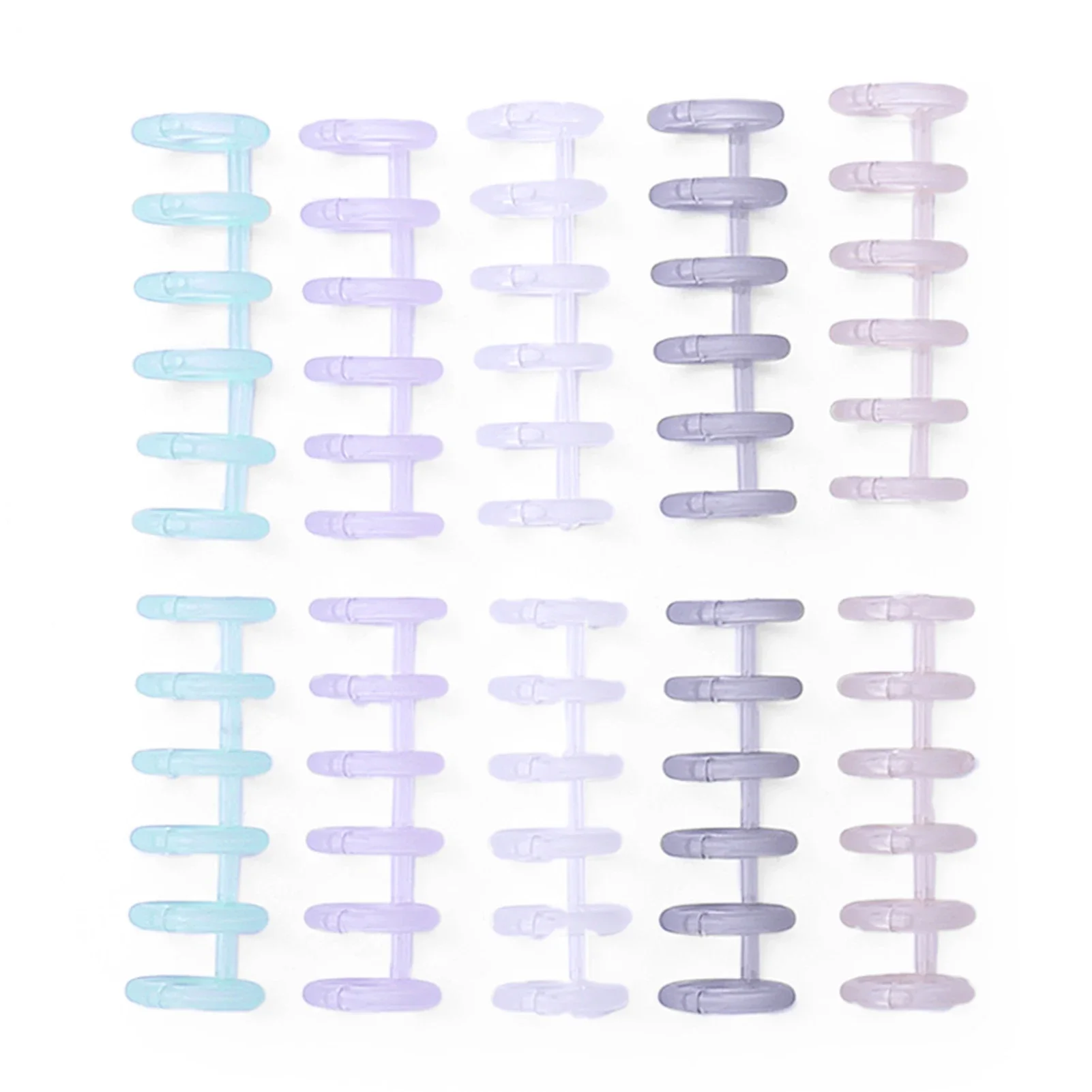 KW-trio Binding Spine Combs 6Holes Loose Leaf Binder Album Rings for DIY Notebook Photo Album Calendar 12mm/0.5in Spine Diameter