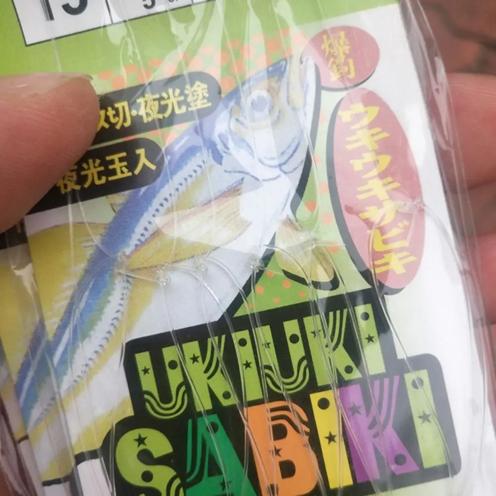 White Fish Skin Bionic String Hook Apollo Uki Uki Sabiki Kulit Ikan Putih Borong Runcit Ikan Fishing Hook Fishhooks