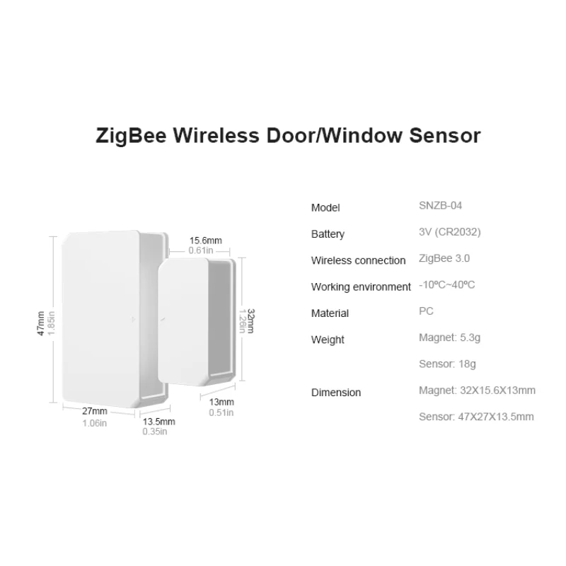 1-10pcs SONOFF SNZB-04 Zigbee Door Window Alarm Sensor For eWelink Smart Security ZBBridge Required Work With Alexa Google Home images - 6