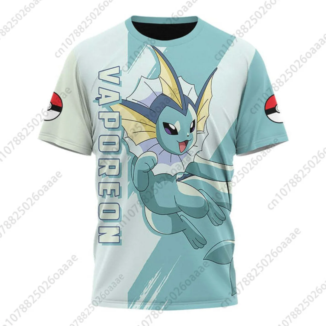 

Pokemon Vaporeon Mega Charizard Men's and Women's 3D T-shirts Sports and Leisure Children's Short Sleeves