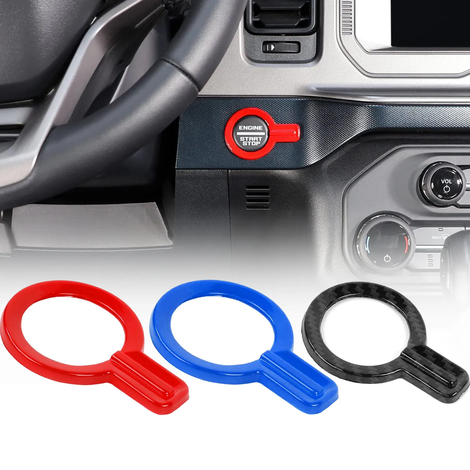 

Car Engine Start Stop Button Cover Trim For Ford Bronco 2021 2022 2023 Interior Decoration Sticker