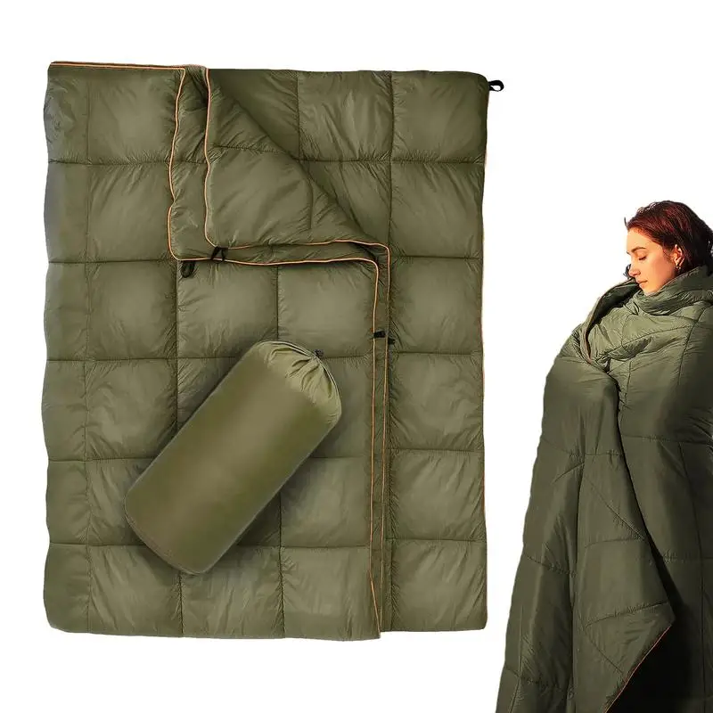 Camping Blanket Camping Down Blanket Soft Ultralight Waterproof Poncho Liner Militar Accessories Outdoor Hiking Travel Sleeping Pad Quilt Mat