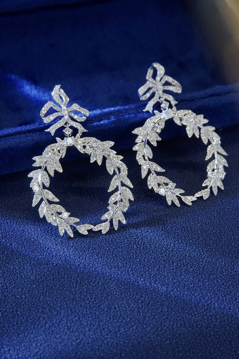 Selina Silver AD Dangler Earrings For Women and Girls – YOSHA