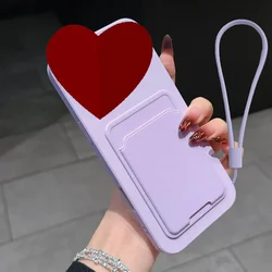 Liquid Silicone Card Holder Soft Phone Case with Shockproof Back Pocket Wallet - Motorola Edge 60s (PURPLE)