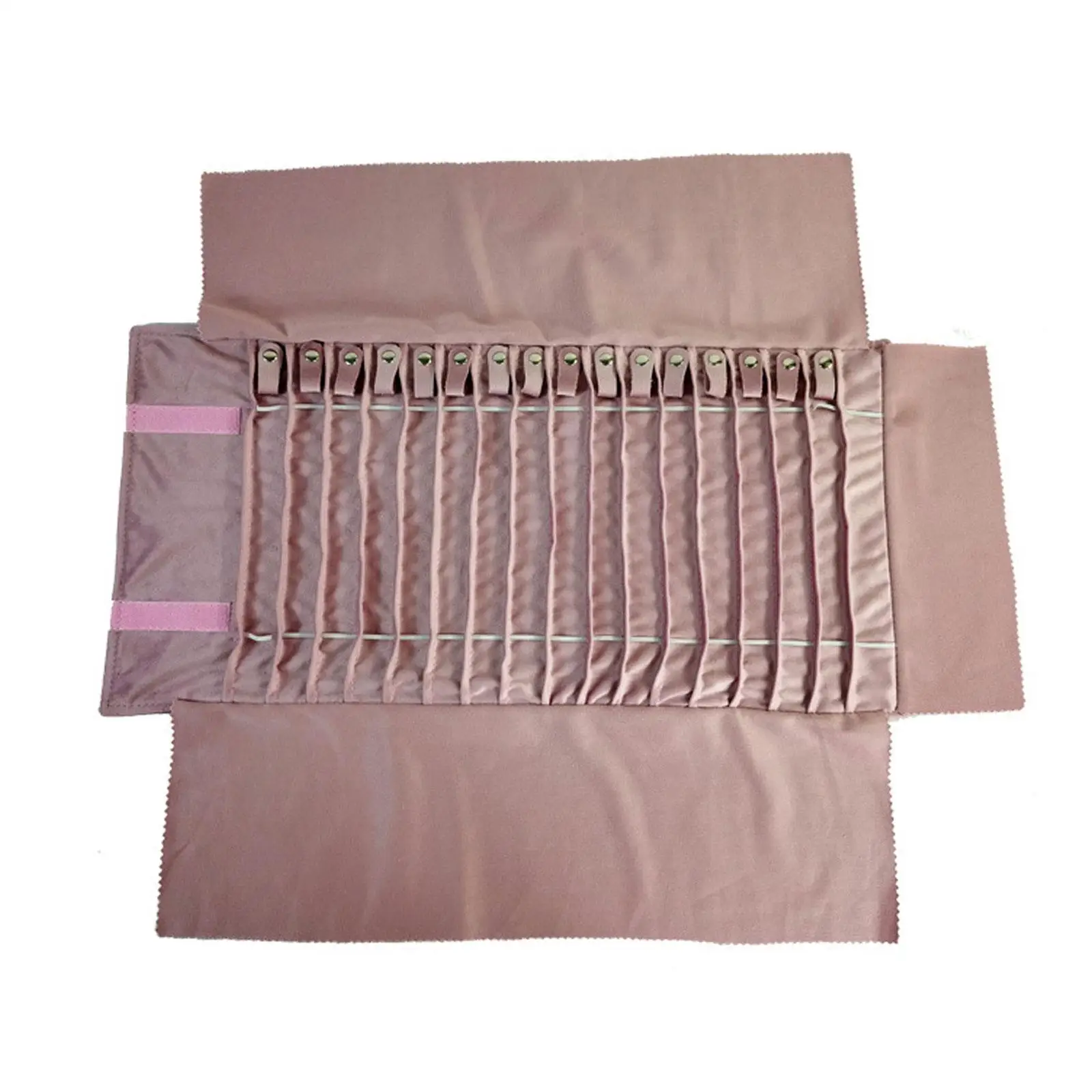 

Jewelry Roll Bag for Necklace Foldable with Elastic Band Roll up Organizer