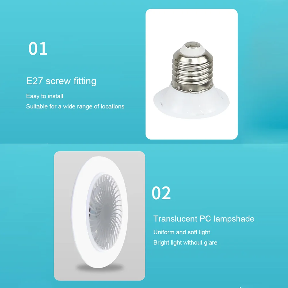 Modern Dimmable Ceiling Fan with Light and Remote Control