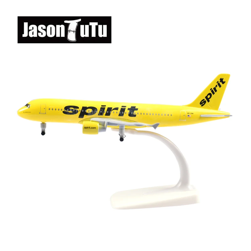 

JASON TUTU 20cm Spirit Airlines A320 Plane Model Airplane Diecast Metal Aircraft Model Airbus 320 Drop shipping