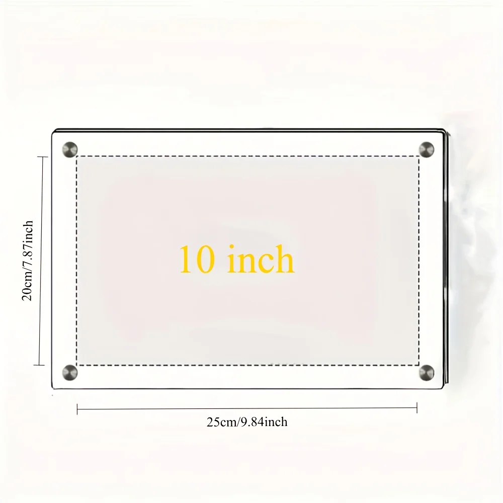 1 Packung mit 5-10 Zoll A4/A5 Acryl-Fotorahmen Klassischer Geneigter Desktop-Displayständer für Foto-Heimdekoration – Detail 8