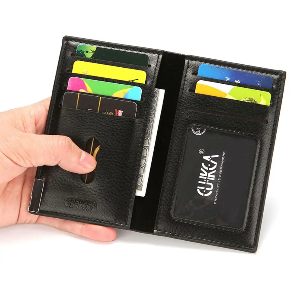 

1Pc Credit Card PU Leather ID Card Driver License Foldable Wallet Business Card Organizer Men Card Holder Soft Billfold