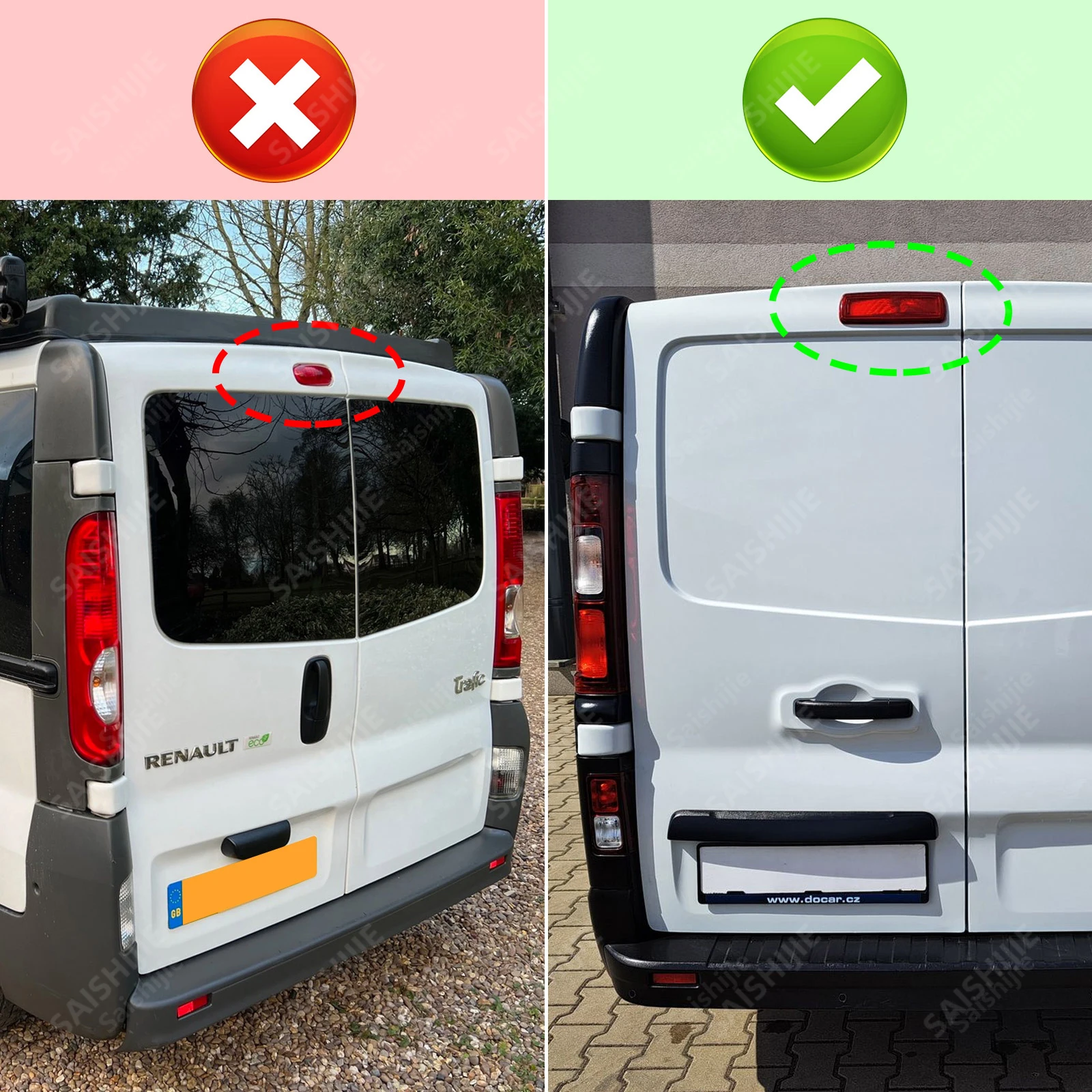 Kit Telecamera Di Retromarcia Con Luce Freno E Monitor Da 5 Pollici Per Renault Trafic E Opel Vivaro (2001-2014) – Sistema Antiurto IP68