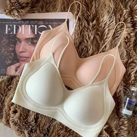 Summer Thin Ultra-thin Ice-skinned Thin Shimmering Shoulder Strap Underwear for Women Without Marks and Beautiful Back Bra - Image 4