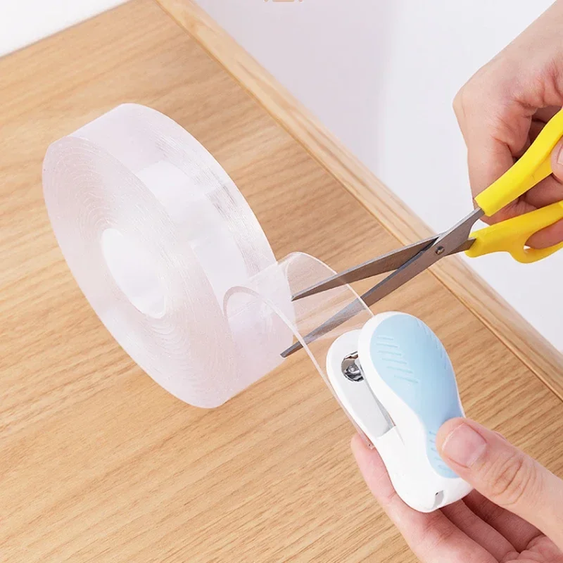Waterproof Double Side Tape Transparent Adhesive Tape 1M/3M/5M Home Tapes Stationery Office Supplies 3