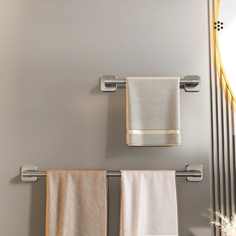 Towel Holder Space Aluminum Shower Room Towel Hanger Multifunctional Storage Organizer For Bathroom Accessories