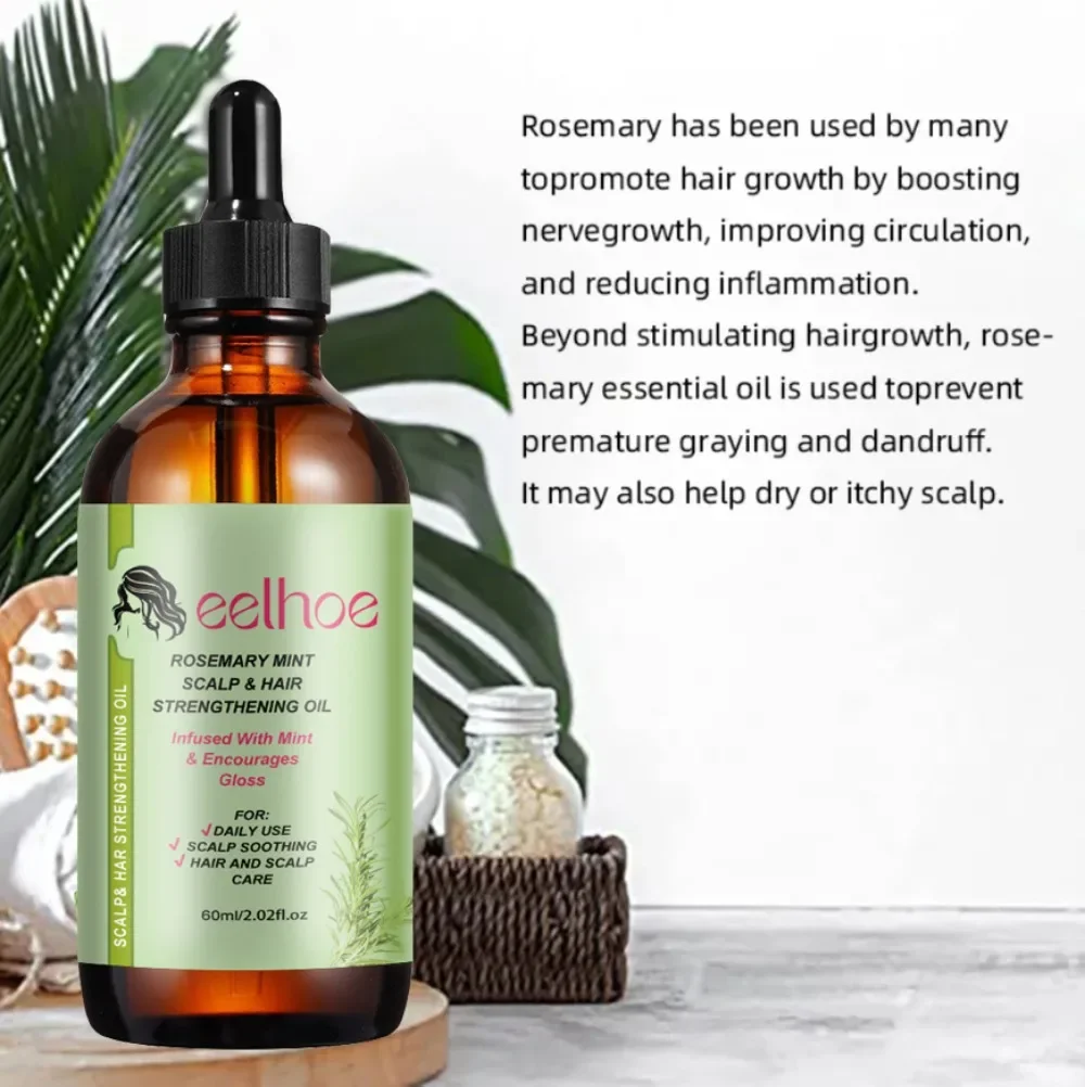 Rosemary Mint Hair Growth Oil - Nourishing Treatment for Dry Ends