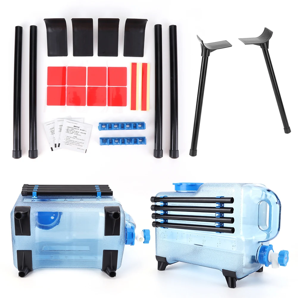 Camping Bucket Stand Strong Load Bearing Foldable Ice Box Holder Detachable Water Bucket Bracket BBQ Picnic Accessories