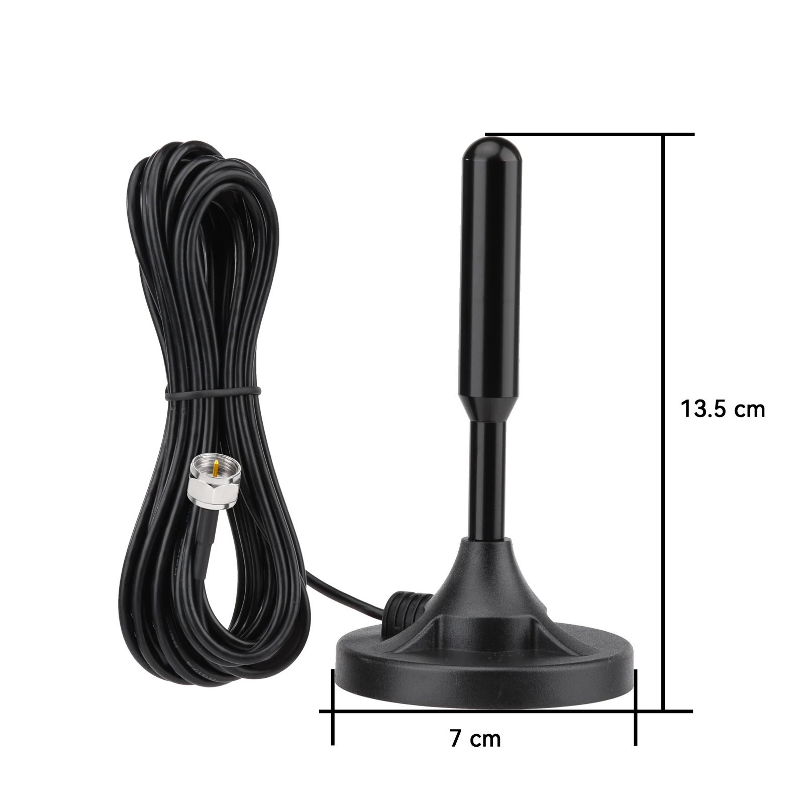 Superbat 75ohm FM Radio Antenna with Magnetic Base Mount 9.8 Feet/3m Cable for Pioneer Onkyo Yamaha Marantz Sherwood Stereo Rece