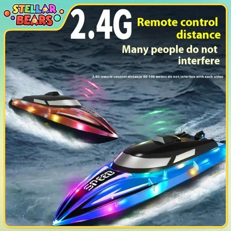 2.4G قارب التحكم عن بعد لعبة الماء قارب يخت كهربائي المروحة المزدوجة عالية السرعة RC قارب سريع لعب الأطفال شحن السفينة