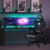 GAMING Video Gaming Chair with Footrest High Back Ergonomic Comfortable Office Computer Desk with Lumbar Support Height 2