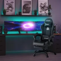 GAMING Video Gaming Chair with Footrest High Back Ergonomic Comfortable Office Computer Desk with Lumbar Support Height 2
