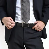 Ceinture de luxe pour homme, 3,5 cm, taille 105-140 150 160 170 cm, ceinture en cuir de grande taille, boucle automatique, ceinture masculine tendance 3