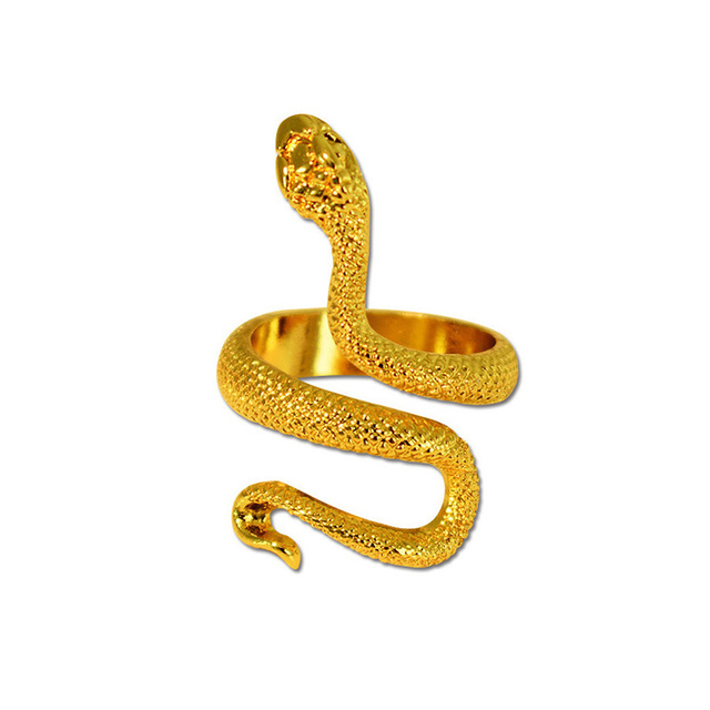 Pc Retro Punk Exaggerated Spirit Snake Ring Fashion Personality Stereoscopic New Fashion Snake Ring Adjustable Ring Jewelry