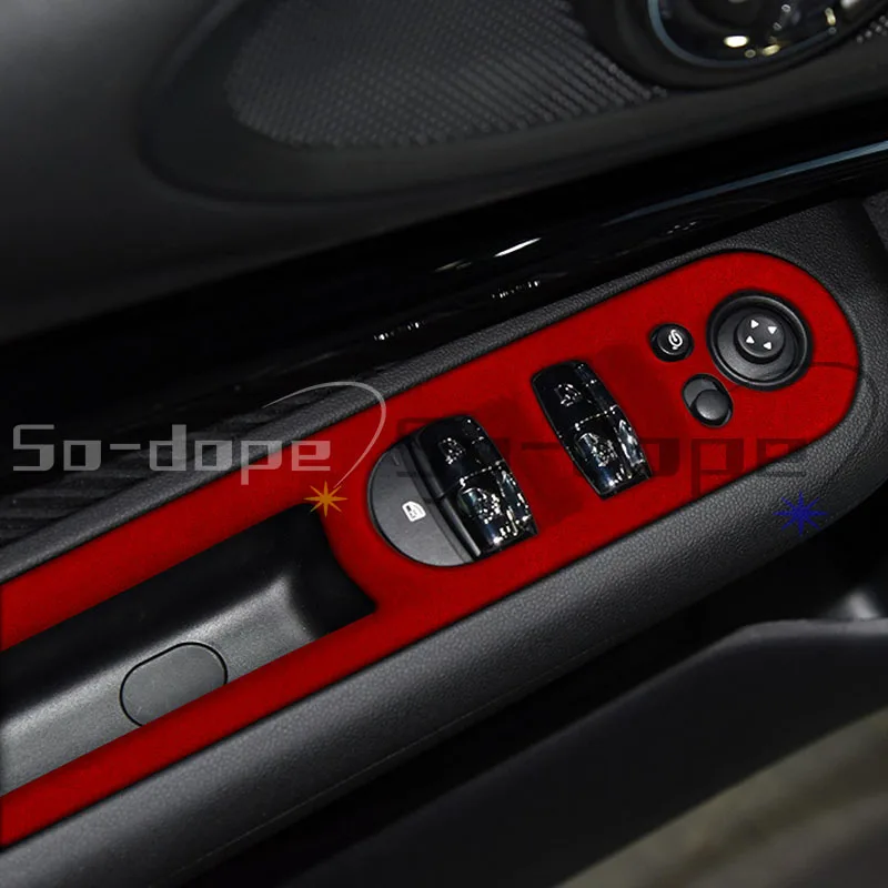 

Suede Fluff Door Handle Window Control Panel Decoration Cover Car Stickers For BMW MINI 2015-2020 F54 Interior Accessories