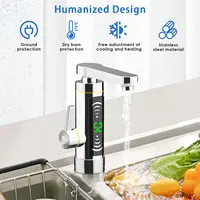 Robinet de chauffage électrique instantané, robinet de chauffe-eau sans réservoir, robinet de chaleur rapide en acier inoxydable pour la cuisine 6