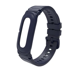 Dual - Function Silicone Watch Band with Protective Case - Fitbit Air (Midnight Blue)
