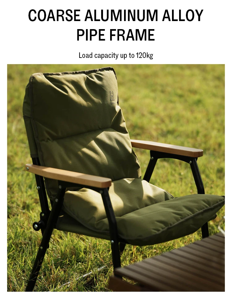 Description Picture 6 of itemGERC Double Outdoor Aluminum Folding Chair Picnic Camping Portable Back Fishing Stool Kermit Chair