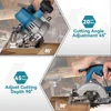 Yofidra 5 Inch 125mm Brushless Cordless Electric Circular Saw 0° to 45° Adjustable Wood Cuttiing Machine For Makita 18V Battery 5