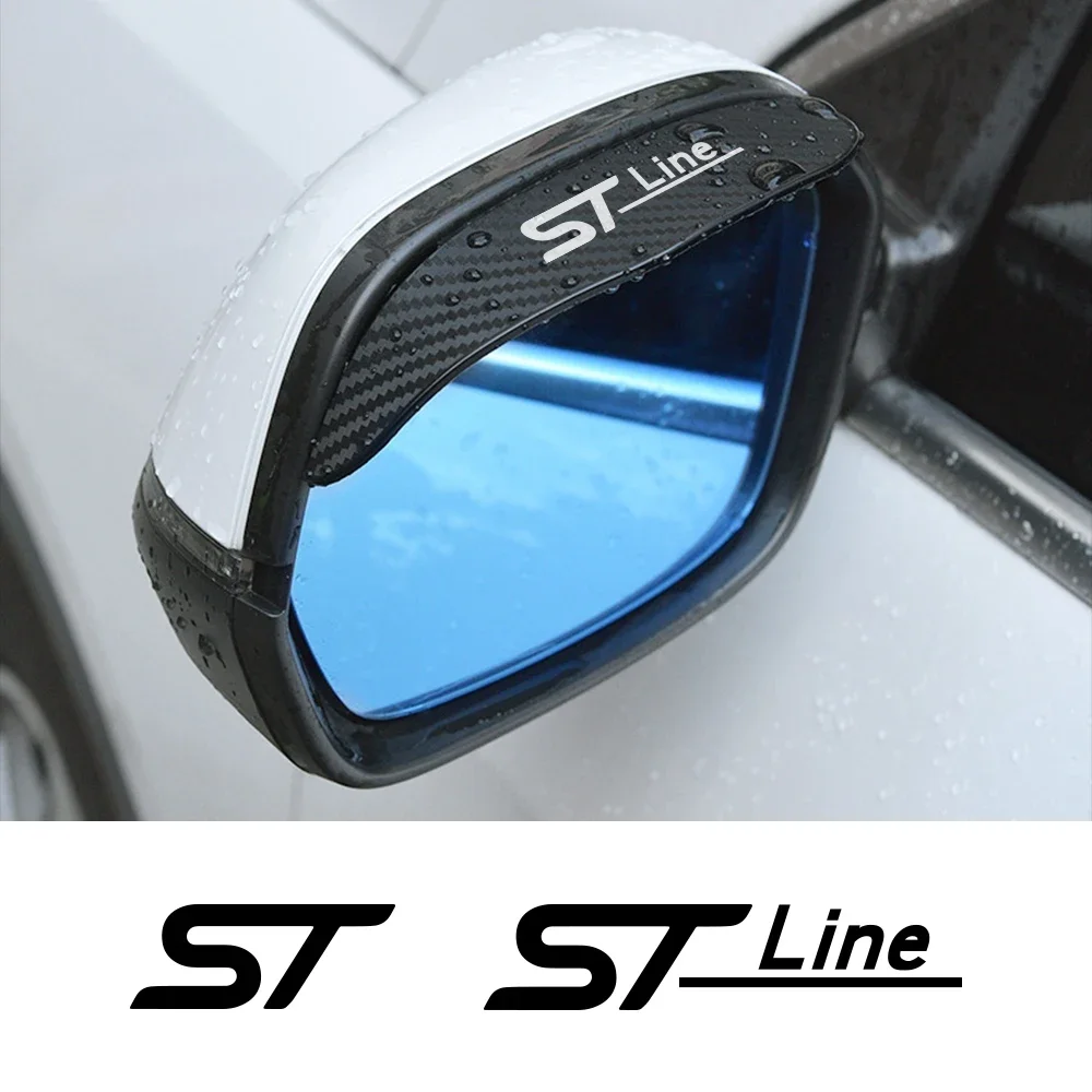 Car Rain Eyebrow Rearview Cover Auto Accessories for Ford ST Fiesta Focus Mk2 3 4 Edition Mondeo Fusion Ecosport Explorer Puma rearview mirror rain eyebrow rearview mirror rain guard
